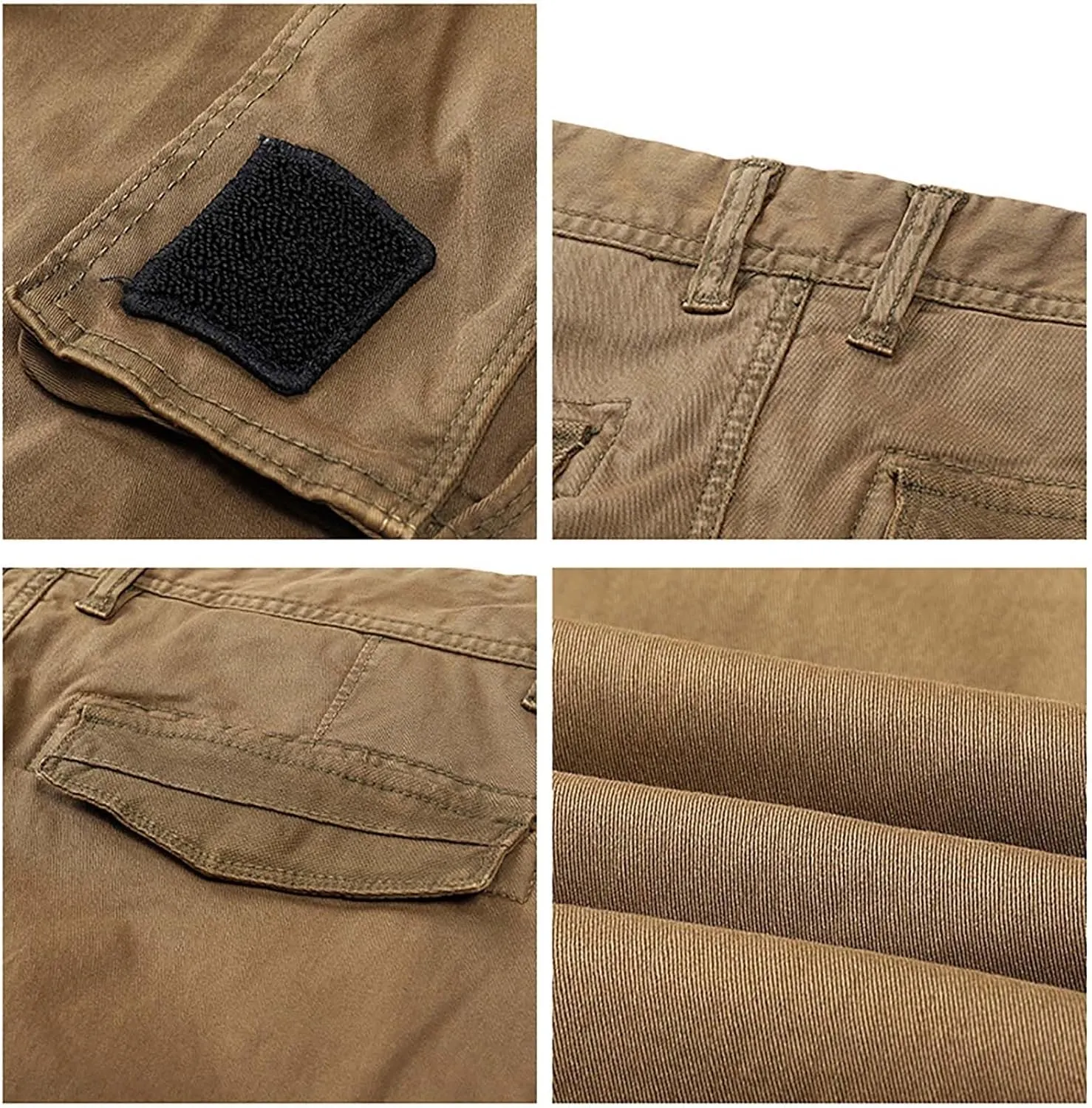 Regular Fit Stretchy Cargo Pants for Men Casual Sports Work Jogger Pants with Multi Pockets Outdoor Hiking Trousers