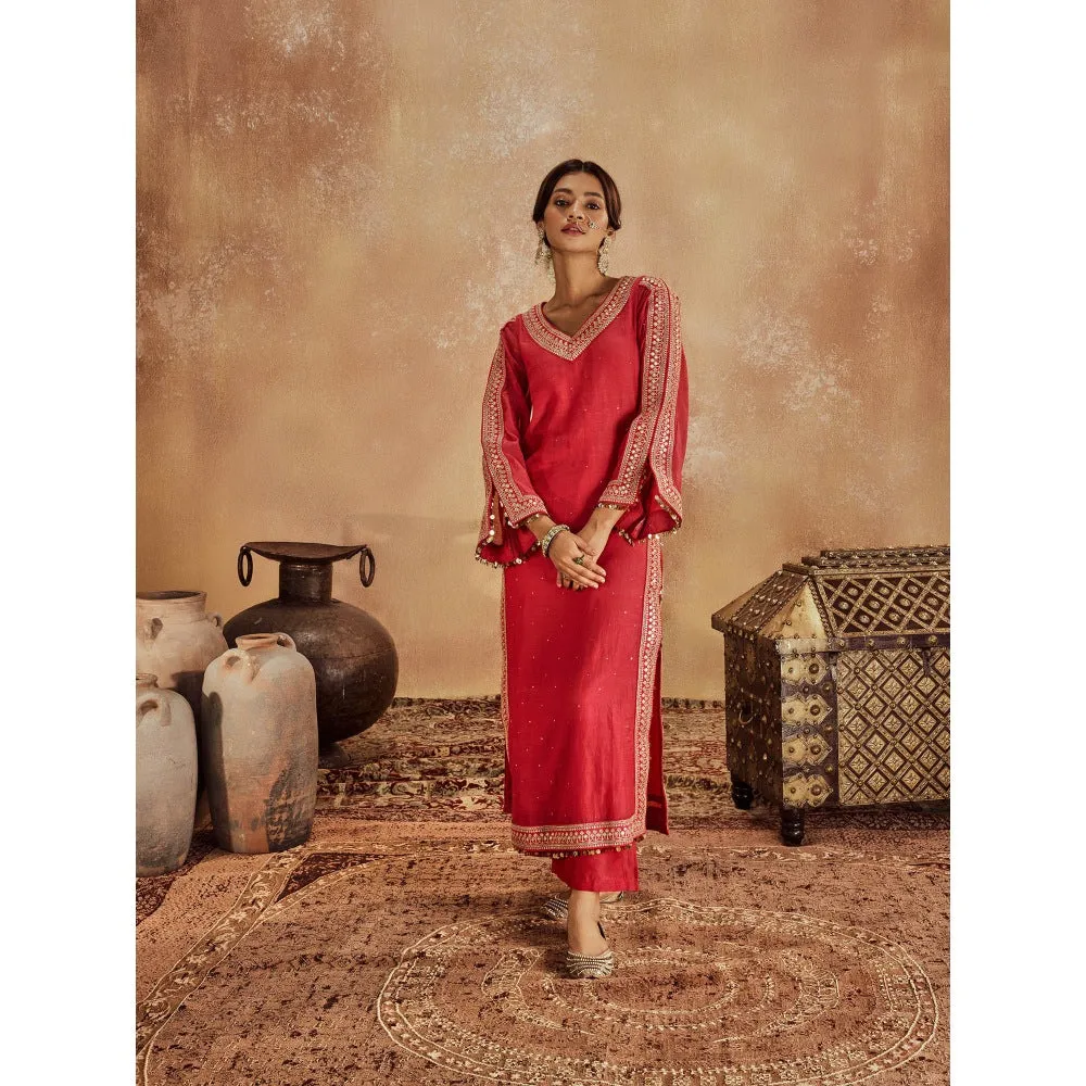 Roze Falak Pink Kurta with Pant (Set of 2)