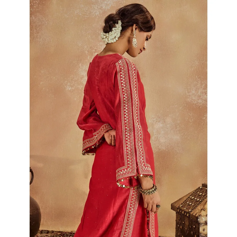 Roze Falak Pink Kurta with Pant (Set of 2)