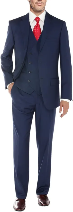 Salvatore Exte Men's Vested Three Piece Suit Blazer Jacket Dress Vest Plus Pant