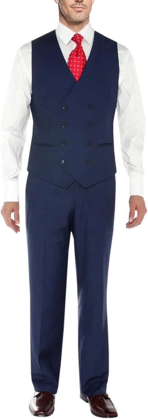 Salvatore Exte Men's Vested Three Piece Suit Blazer Jacket Dress Vest Plus Pant