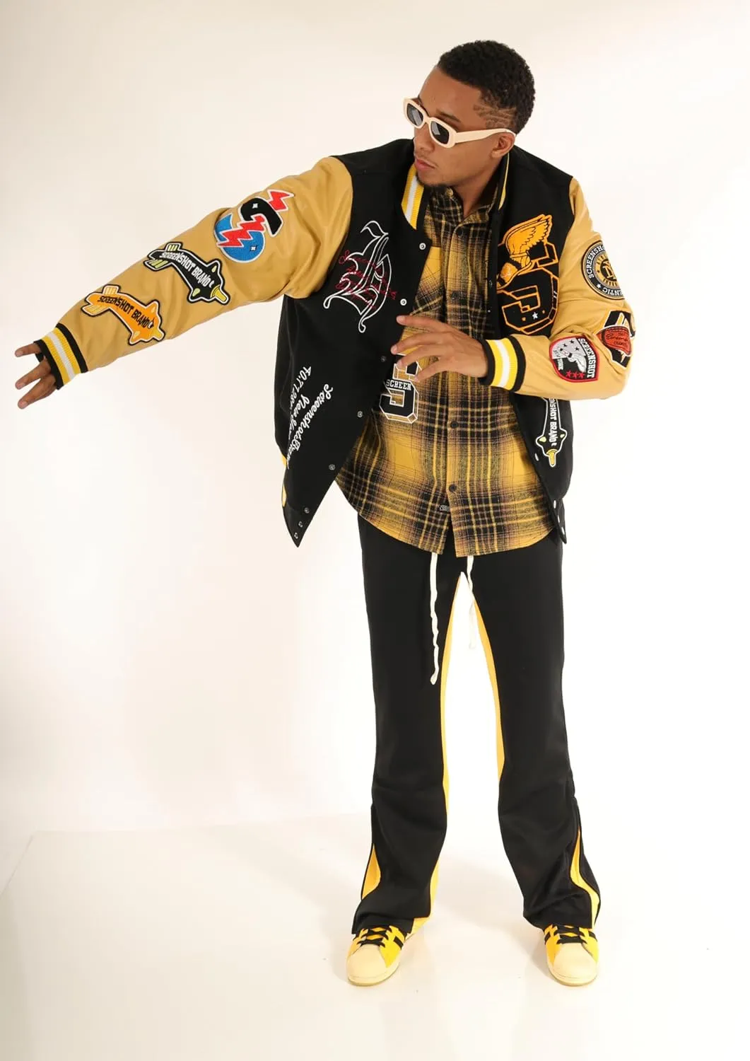 SCREENSHOT VARSITY JACKET 3202 Mens Streetwear Urban Padding Quilted Linning Heavy Fashion Jacket