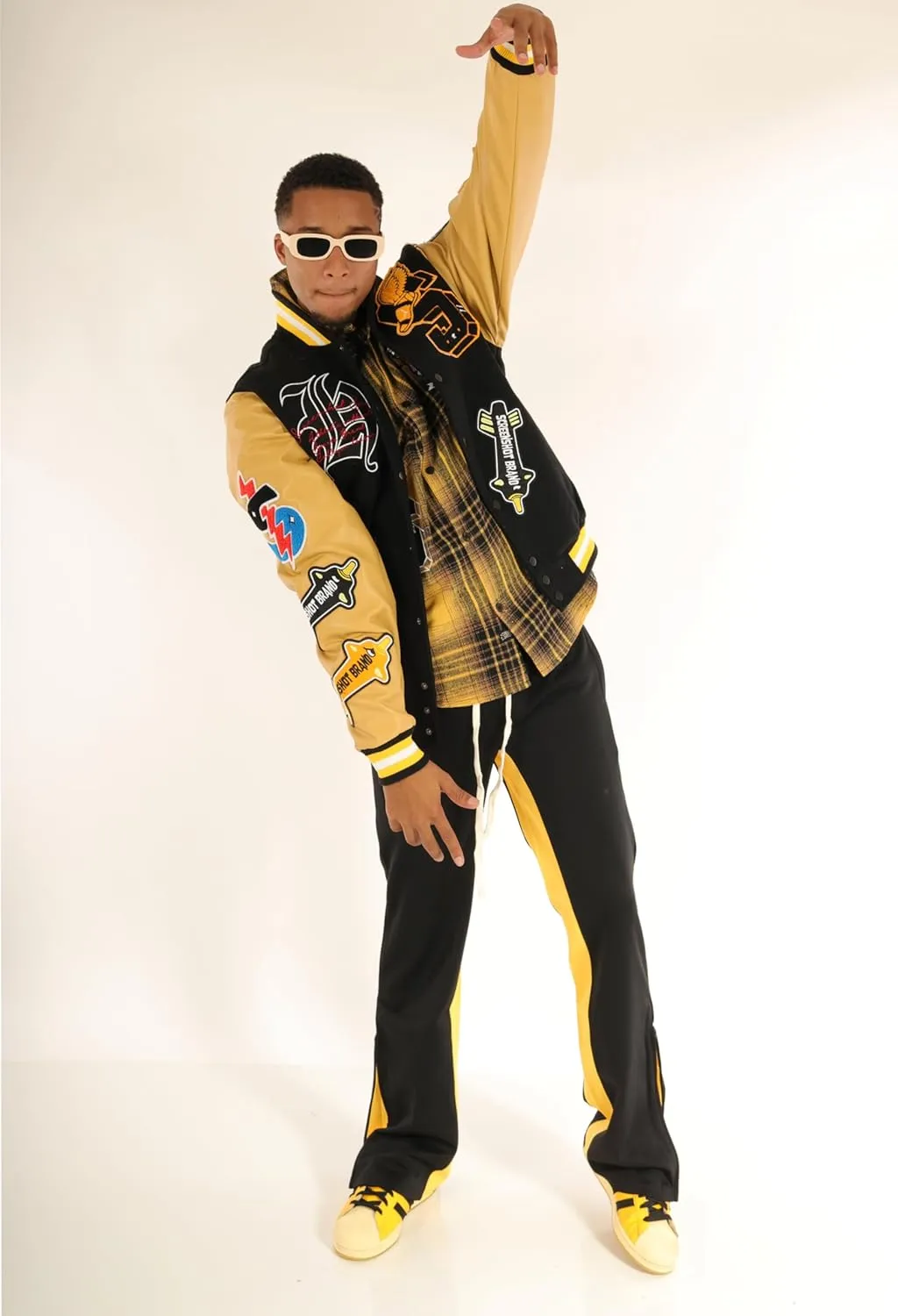 SCREENSHOT VARSITY JACKET 3202 Mens Streetwear Urban Padding Quilted Linning Heavy Fashion Jacket