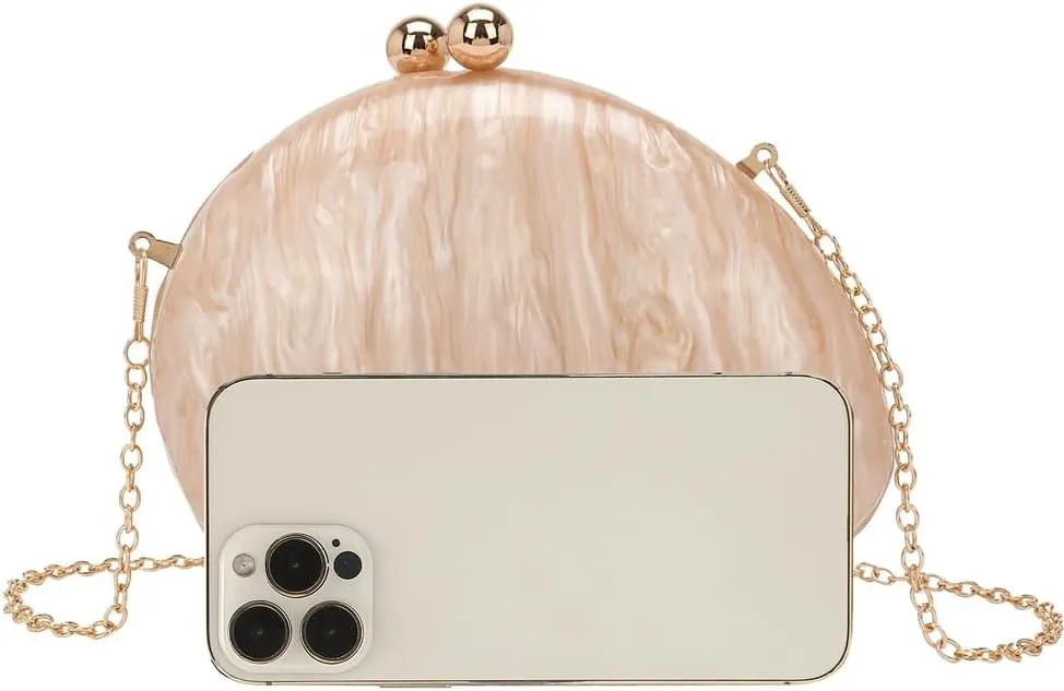Shell Acrylic Clutch Purse for Women Elegant Acrylic Evening Bag Unique Evening Handbag for Wedding Party Prom