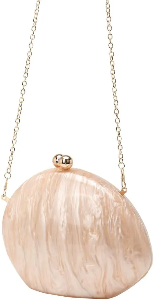 Shell Acrylic Clutch Purse for Women Elegant Acrylic Evening Bag Unique Evening Handbag for Wedding Party Prom