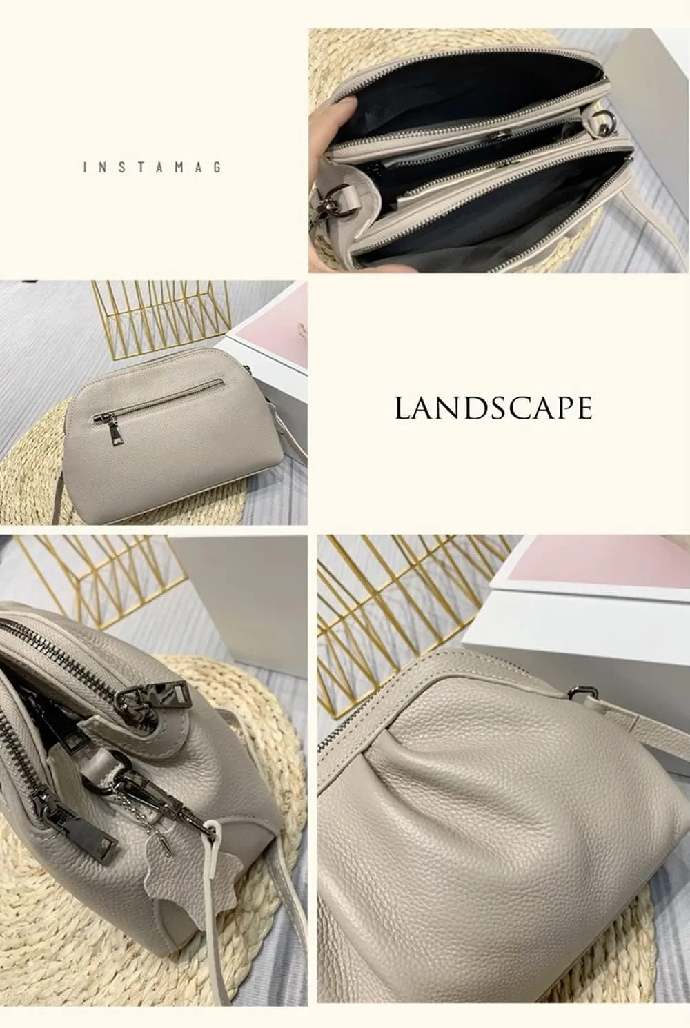 Shell Bag Genuine Leather Women's Unique Shoulder Bags Hobo Handbags Multi-Color Cloud Handbag (Yellow) (Color : Black)