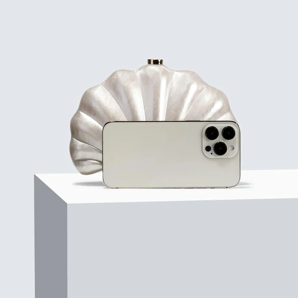 Shell Shaped Acrylic Clutch Purse Women 2025 Trendy Evening Bag Unique Handbag Cute Clutch Wedding Purse for Party