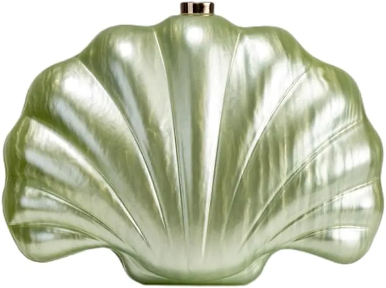 Shell Shaped Acrylic Clutch Purse Women 2025 Trendy Evening Bag Unique Handbag Cute Clutch Wedding Purse for Party