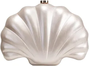 Shell Shaped Acrylic Clutch Purse Women 2025 Trendy Evening Bag Unique Handbag Cute Clutch Wedding Purse for Party