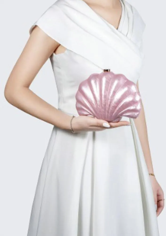 Shell Shaped Acrylic Clutch Purse Women 2025 Trendy Evening Bag Unique Handbag Cute Clutch Wedding Purse for Party
