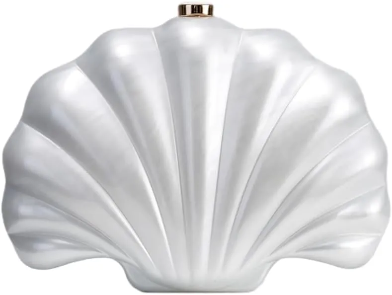 Shell Shaped Acrylic Clutch Purse Women 2025 Trendy Evening Bag Unique Handbag Cute Clutch Wedding Purse for Party