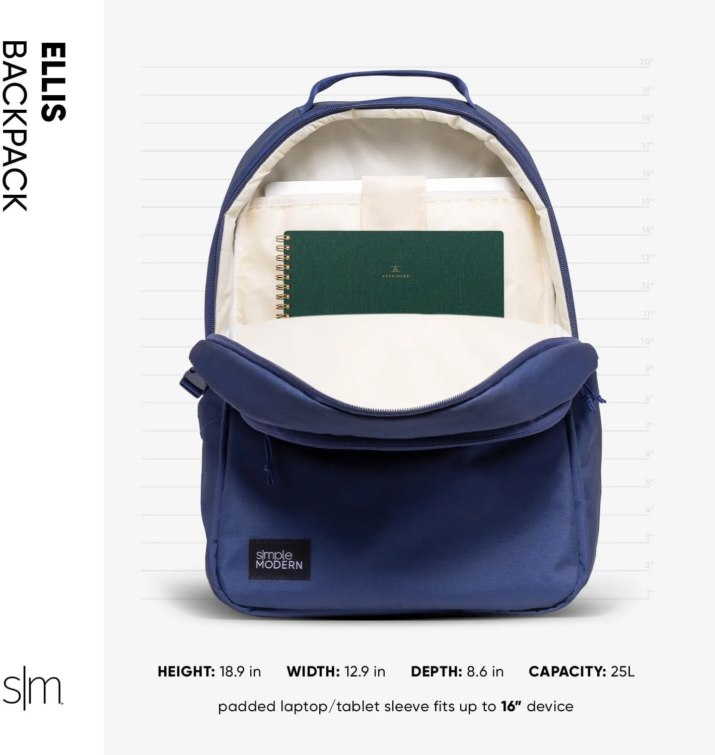 Simple Modern Ellis Backpack for School | Elementary Middle and High School Bookbag for Kids and Teens | Girls and Boys | Black and White Checkmate