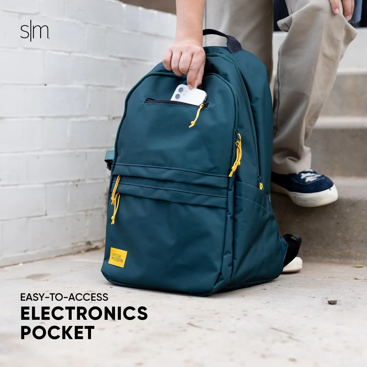 Simple Modern Ellis Backpack for School | Elementary Middle and High School Bookbag for Kids and Teens | Girls and Boys | Black and White Checkmate