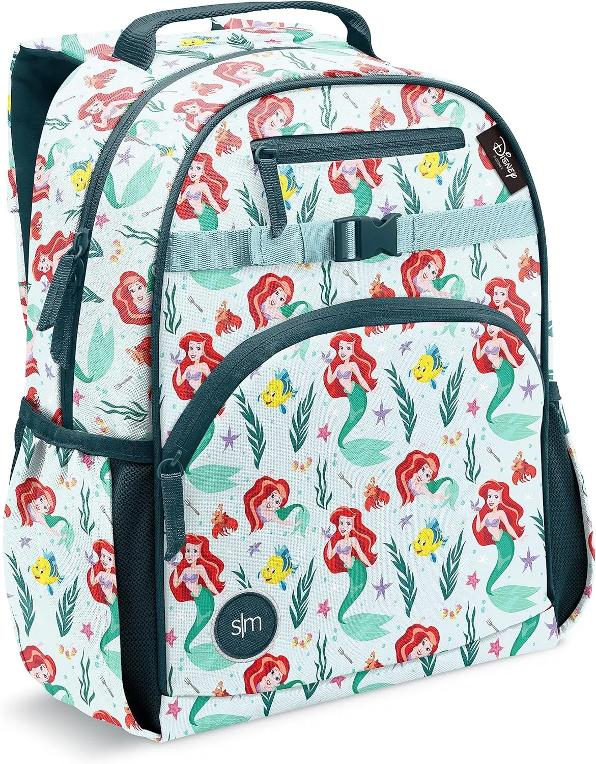 Simple Modern Medium Disney Toddler Backpack for School Girls and Boys | Kindergarten Elementary Kids Backpack | Fletcher Collection | Kids - 15" tall | The Little Mermaid Ariel's Treasures