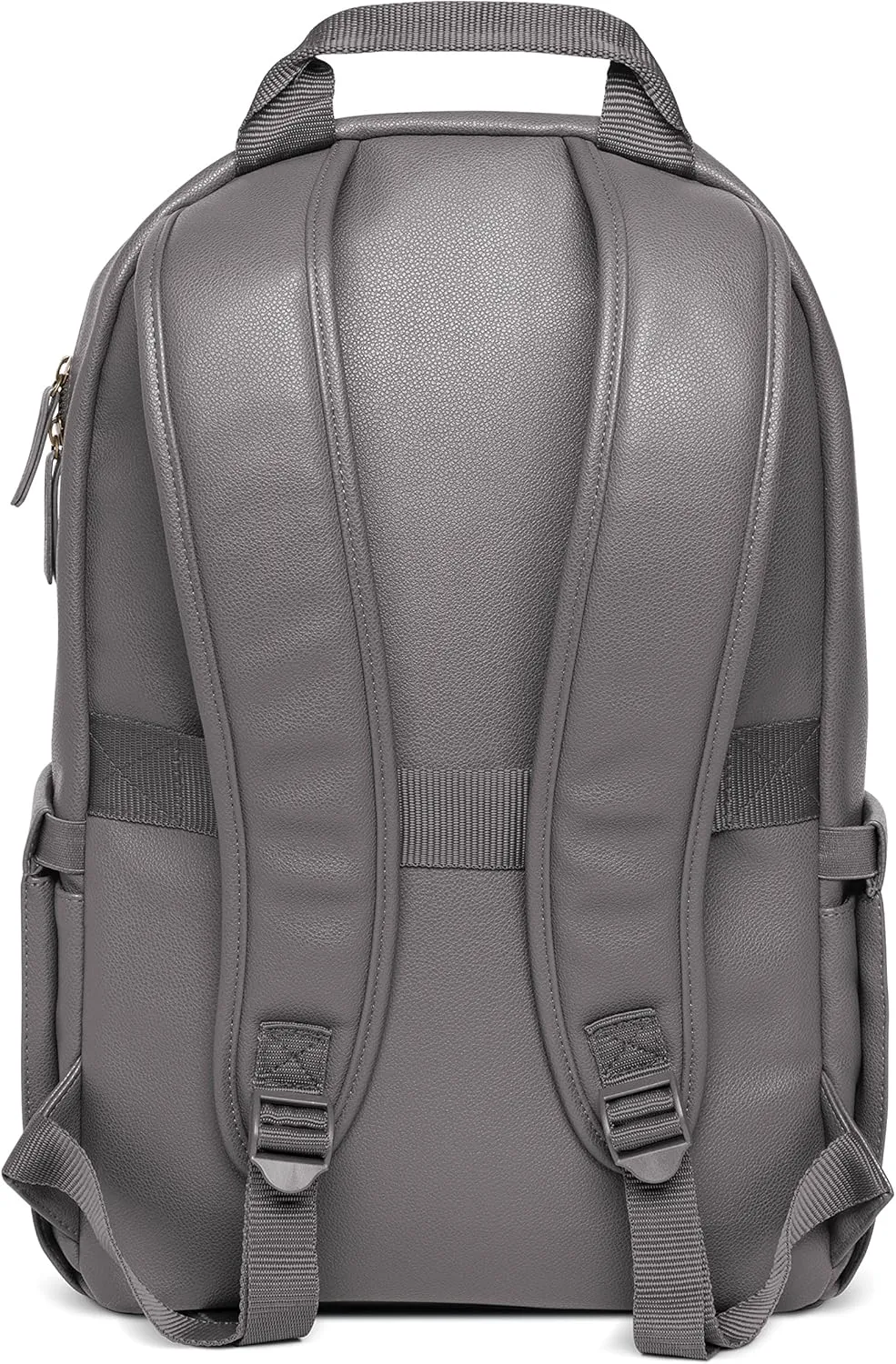 Simple Modern Medium Vegan Leather Backpack for Women & Men | Mini Backpack Purse for Girls and Boys Cute Small Faux PU Leather Travel Bag for Work | Legacy Collection | 17" tall | Gray