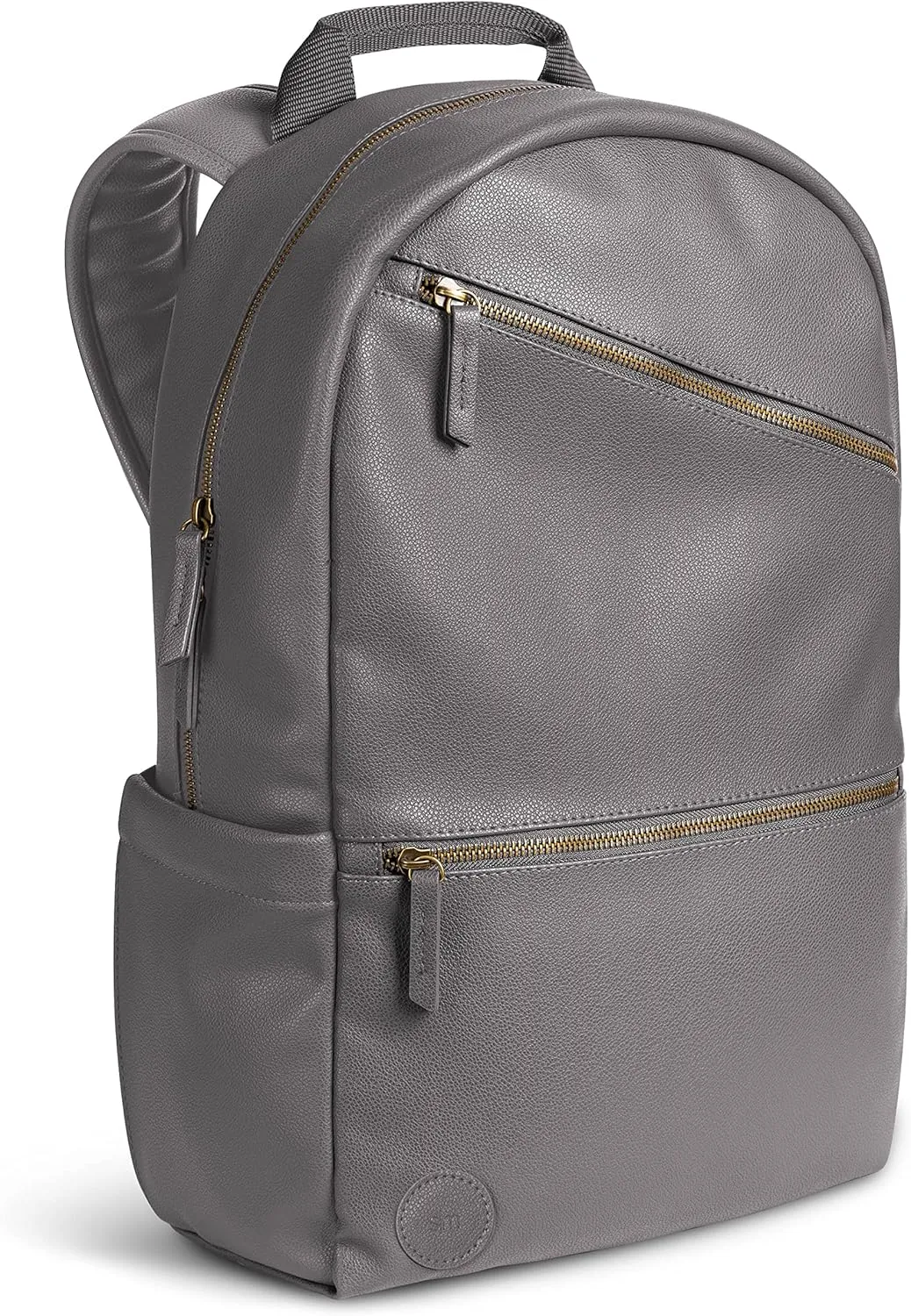 Simple Modern Medium Vegan Leather Backpack for Women & Men | Mini Backpack Purse for Girls and Boys Cute Small Faux PU Leather Travel Bag for Work | Legacy Collection | 17" tall | Gray