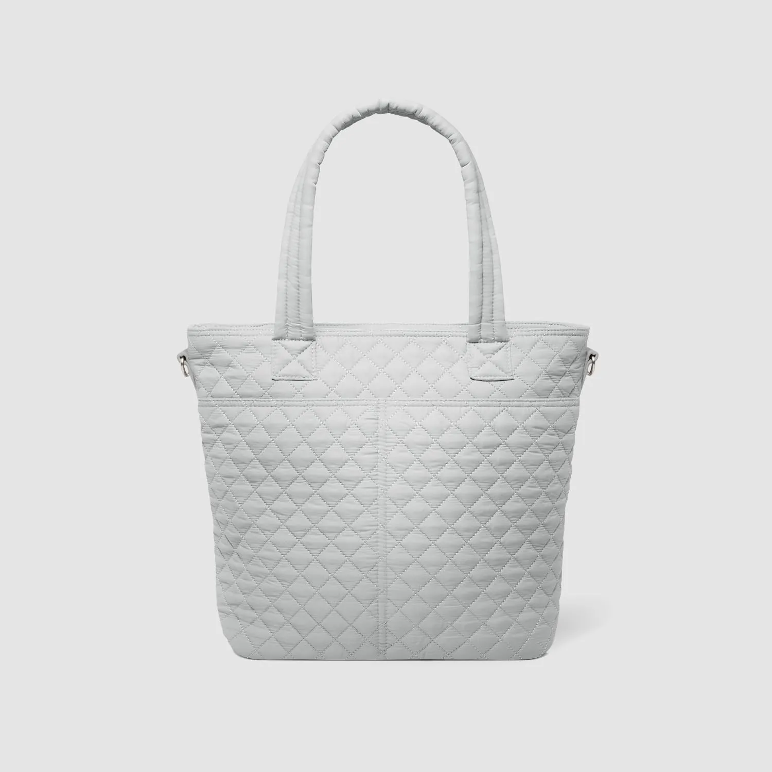 Simple Modern Quilted Tote Bag for Women | Medium Size w/Compartments & Laptop Sleeve | Adjustable Strap | Zipper Top