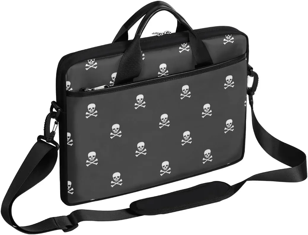 Skulls Modern Theme Laptop Shoulder Bag Tablet Computer Notebook Sleeve Messenger Bags Carrying Case with Strap Briefcase Tote for 14 15 in Laptops