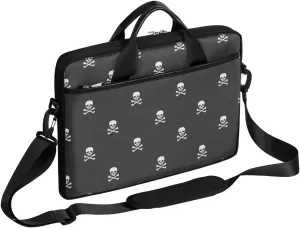 Skulls Modern Theme Laptop Shoulder Bag Tablet Computer Notebook Sleeve Messenger Bags Carrying Case with Strap Briefcase Tote for 14 15 in Laptops