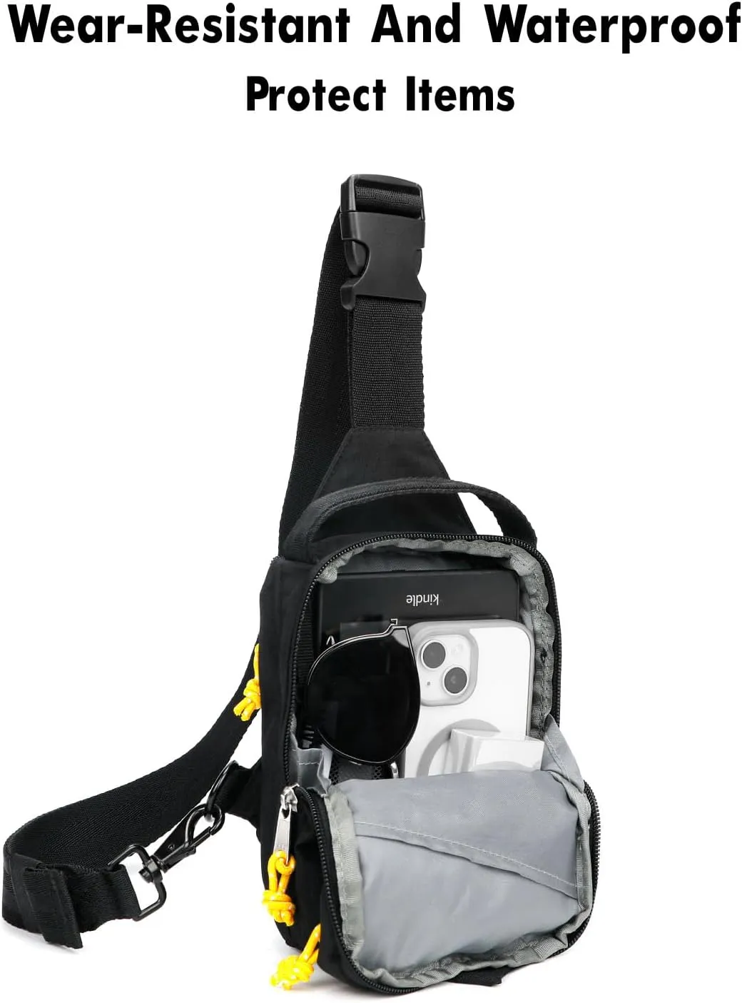 Sling Bag Retro-Modern: Waterproof Crossbody Bag for Women Men - Hidden Water Bottl Pocket for Owala Stanley Cup