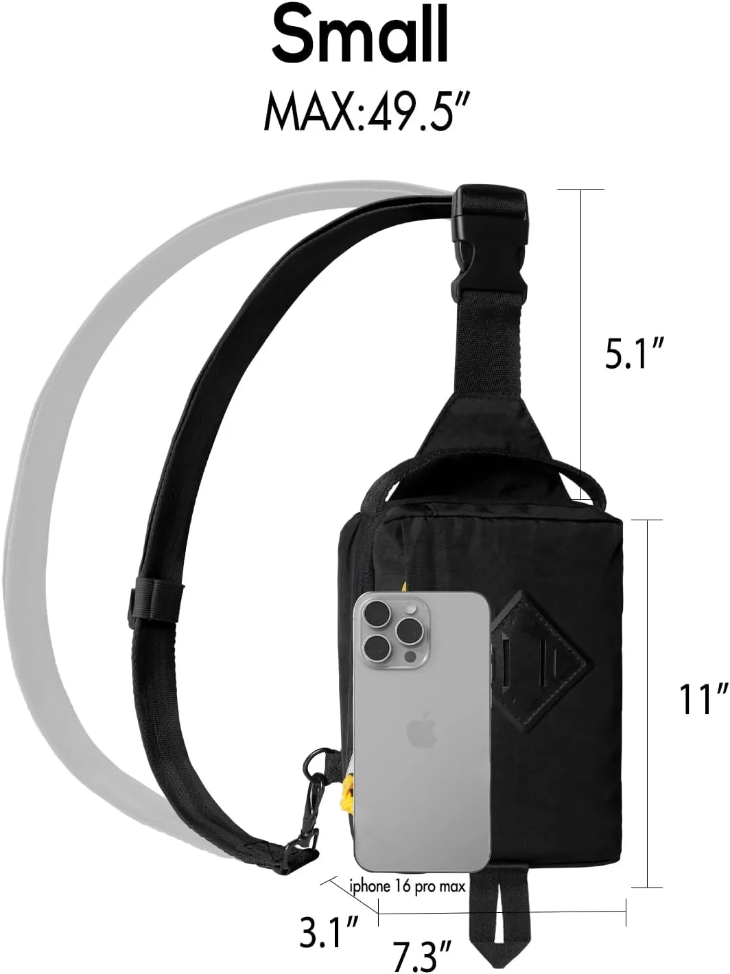 Sling Bag Retro-Modern: Waterproof Crossbody Bag for Women Men - Hidden Water Bottl Pocket for Owala Stanley Cup