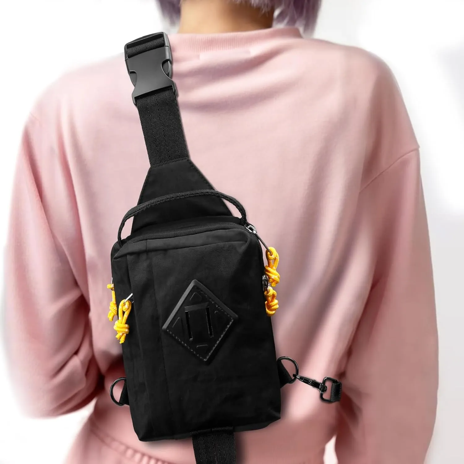 Sling Bag Retro-Modern: Waterproof Crossbody Bag for Women Men - Hidden Water Bottl Pocket for Owala Stanley Cup