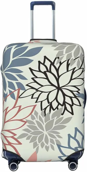 Spandex Travel Luggage Cover Suitcase Protector Bag,Colorful Flowers Modern Anti-Scratch Fits 18-32 Inch Luggage, Suitcase Sleeve For Kid And Adult,Medium