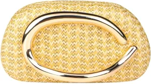 Straw Clutch Purse Evening Handbag Unique Crossbody Bag For Women Woven Summer Beach Bag Metal Handle 2025