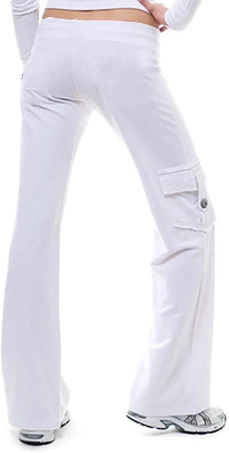 Sweatpants Women Workout Leggings Stretch High Waist Casual Cargo Pants Button Pockets Yoga Gym Loose Fit Trousers