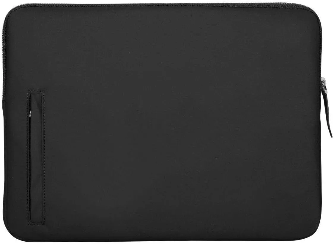 Targus Newport Modern Style Sleeve with Durable Water-Repellent Nylon, Back Zip Pocket Pouch, Protective Slipcase fits 11-12-Inch Laptop/Notebook, Black (TSS1001GL)