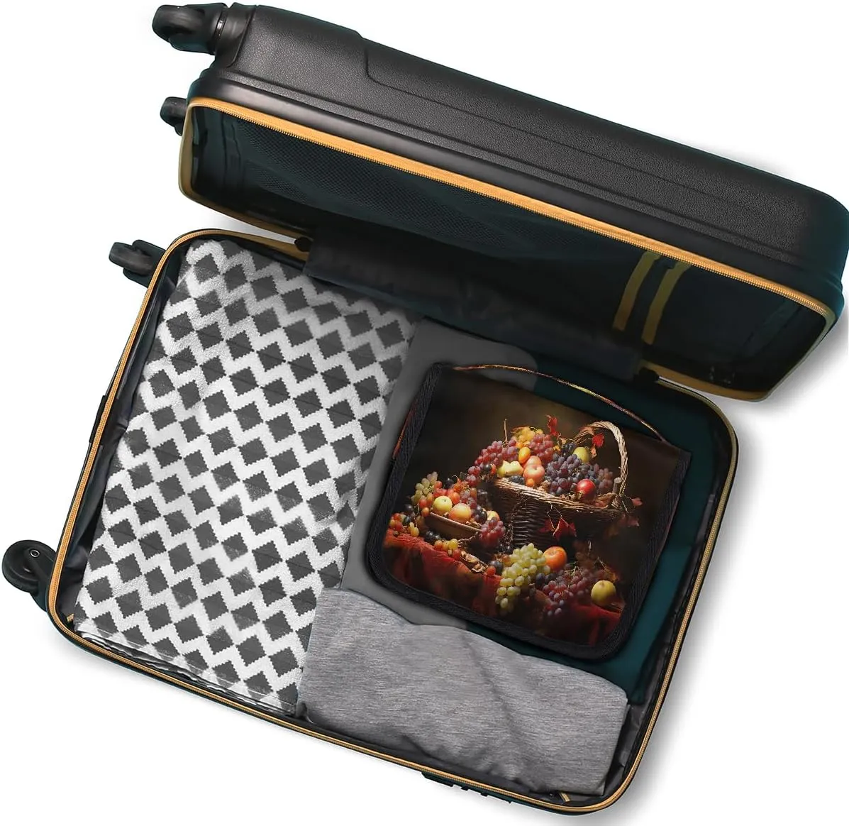 Travel Toiletry Bag for Women & Men Grapes Tropical Fruit Modern Hanging Cosmetic Organizer Portable Waterproof Makeup Case Make Up Bag with Compartments Travel Essentials for Bathroom Shower