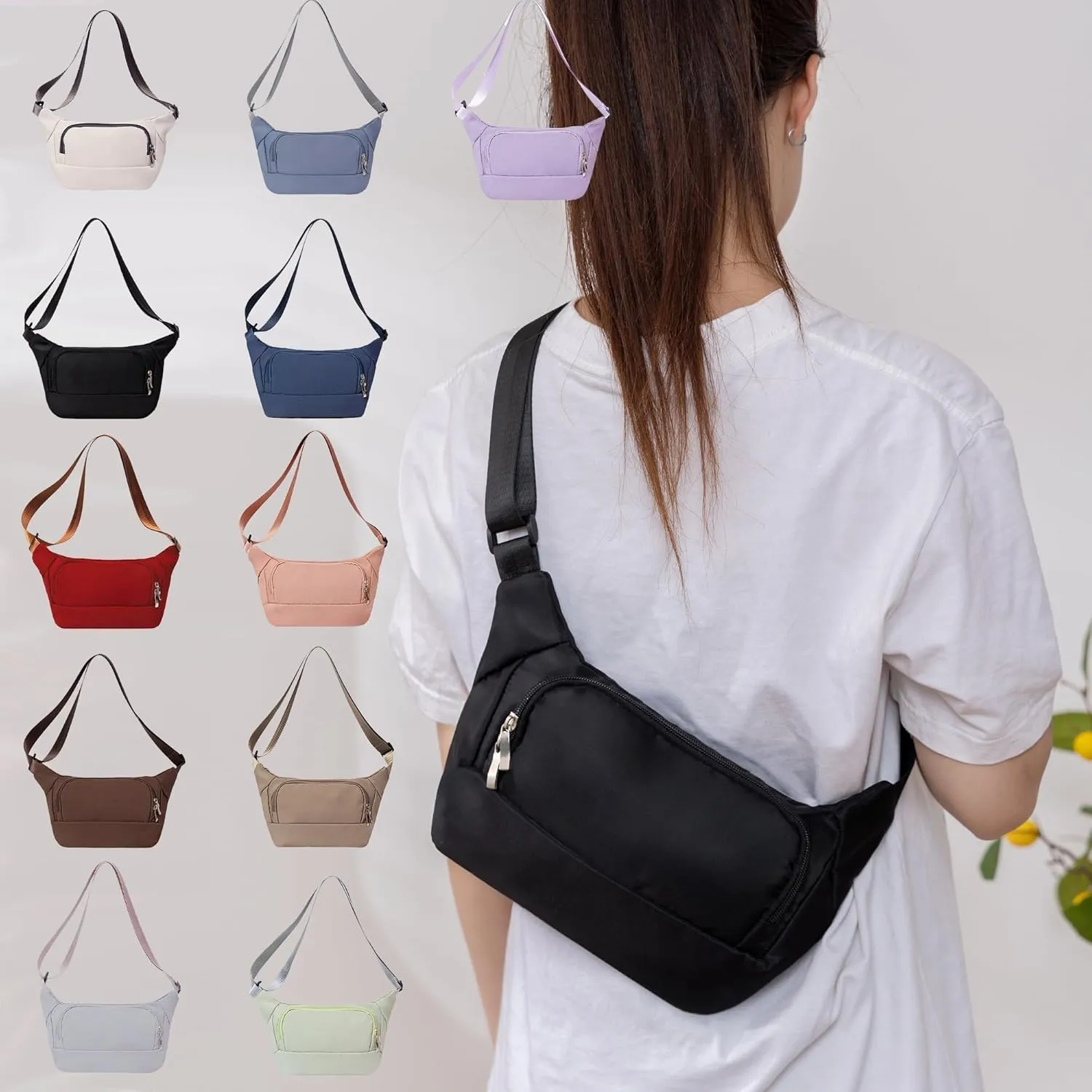 Trendy Anti-Theft Sling Bag-RFID Crossbody Chest Bag, Lightweight Travel Shopping Street Style for Women Men