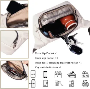 Trendy Anti-Theft Sling Bag-RFID Crossbody Chest Bag, Lightweight Travel Shopping Street Style for Women Men