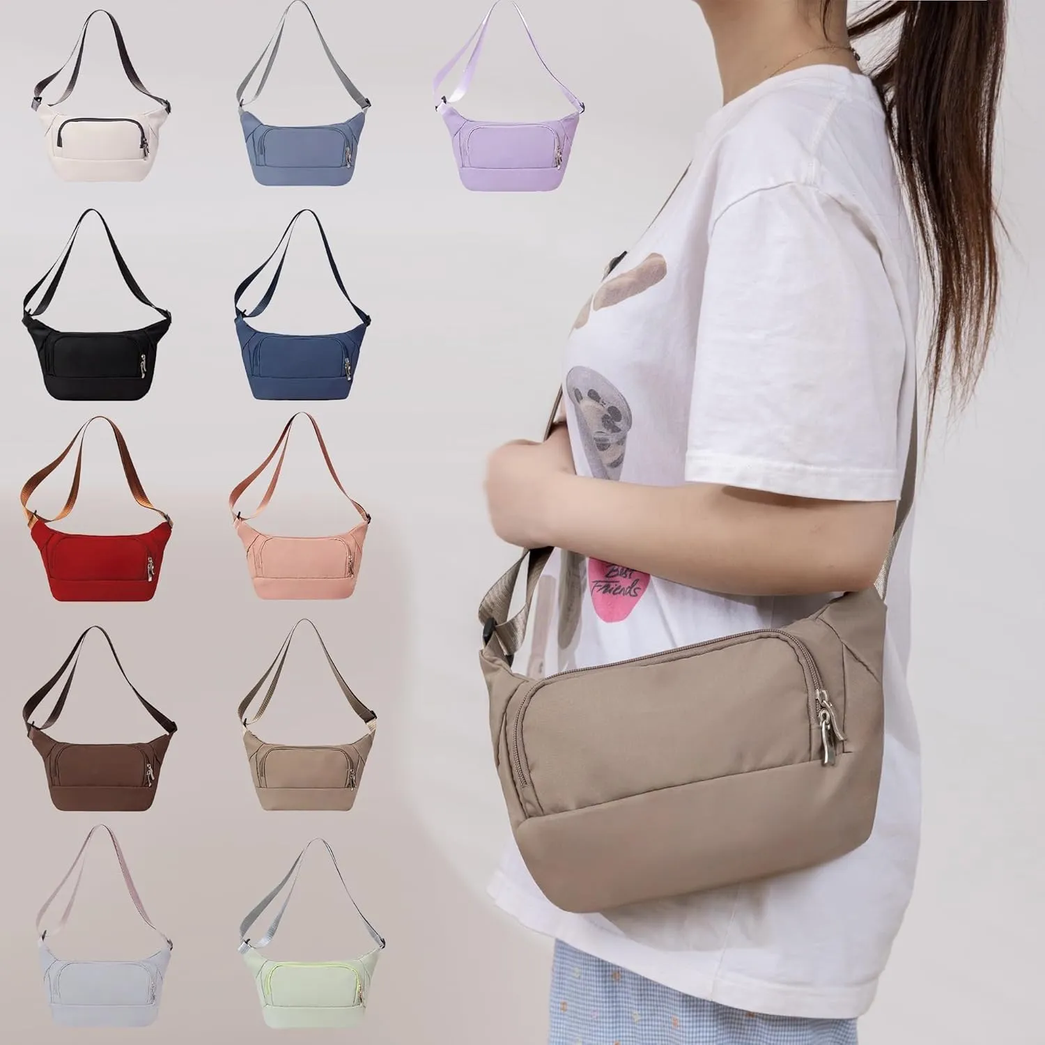 Trendy Anti-Theft Sling Bag-RFID Crossbody Chest Bag, Lightweight Travel Shopping Street Style for Women Men