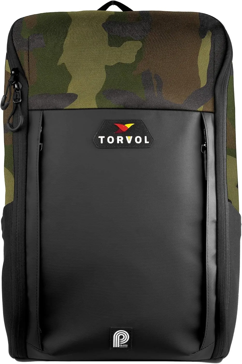 TTorvol Urban Backpack, Freestyle Drone Backpack, Fits Quad and 15 Laptop, Removable Drone Strap, Full Opening, Expandable Pockets, Camo, Compact Urban Bag - 16L