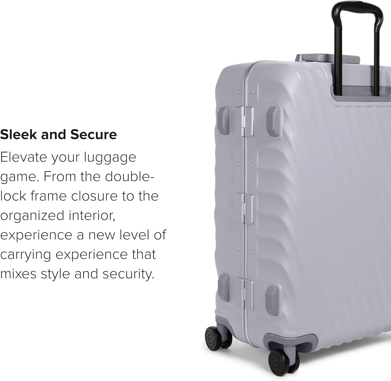TUMI - 19 Degree Frame 4 Wheel Luggage - Lightweight and Highly Durable, Modern Design, Double-Lock Closure Hard Shell Men's and Women's Suitcase - 26" Short Trip Packing Case, Pearl Grey Texture