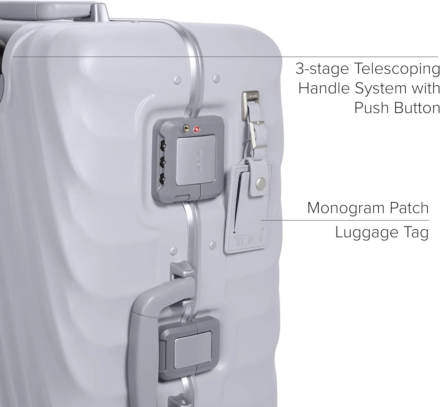 TUMI - 19 Degree Frame 4 Wheel Luggage - Lightweight and Highly Durable, Modern Design, Double-Lock Closure Hard Shell Men's and Women's Suitcase - 26" Short Trip Packing Case, Pearl Grey Texture