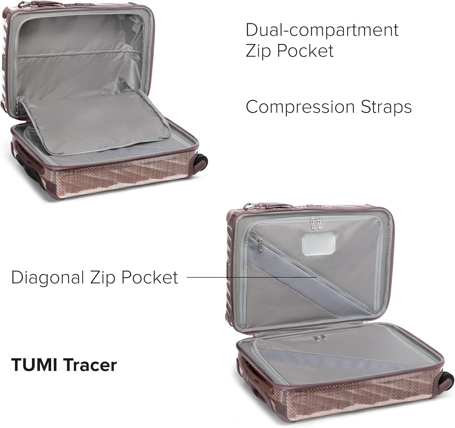 TUMI - 19 Degree Lite 4 Wheel Luggage - Lightweight and Highly Durable, Modern Contour, Hard Shell Men's and Women's Suitcase - 21.75" International Carry-On, Cobalt