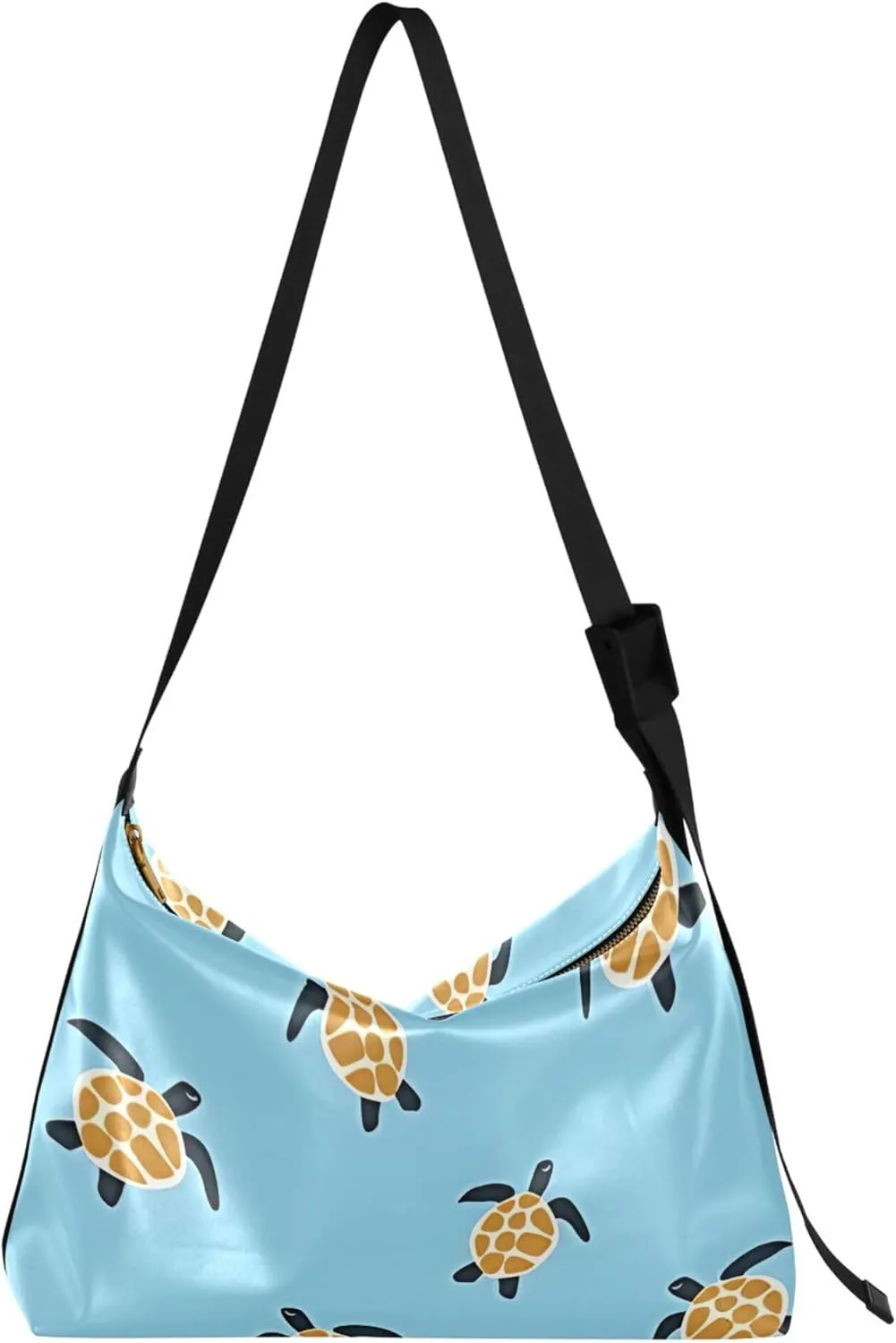 Turtle Sea Simple Print Leather Hobo Bags for Women Large Crossbody Purses Unique Animal Print Womens Hobo Handbags