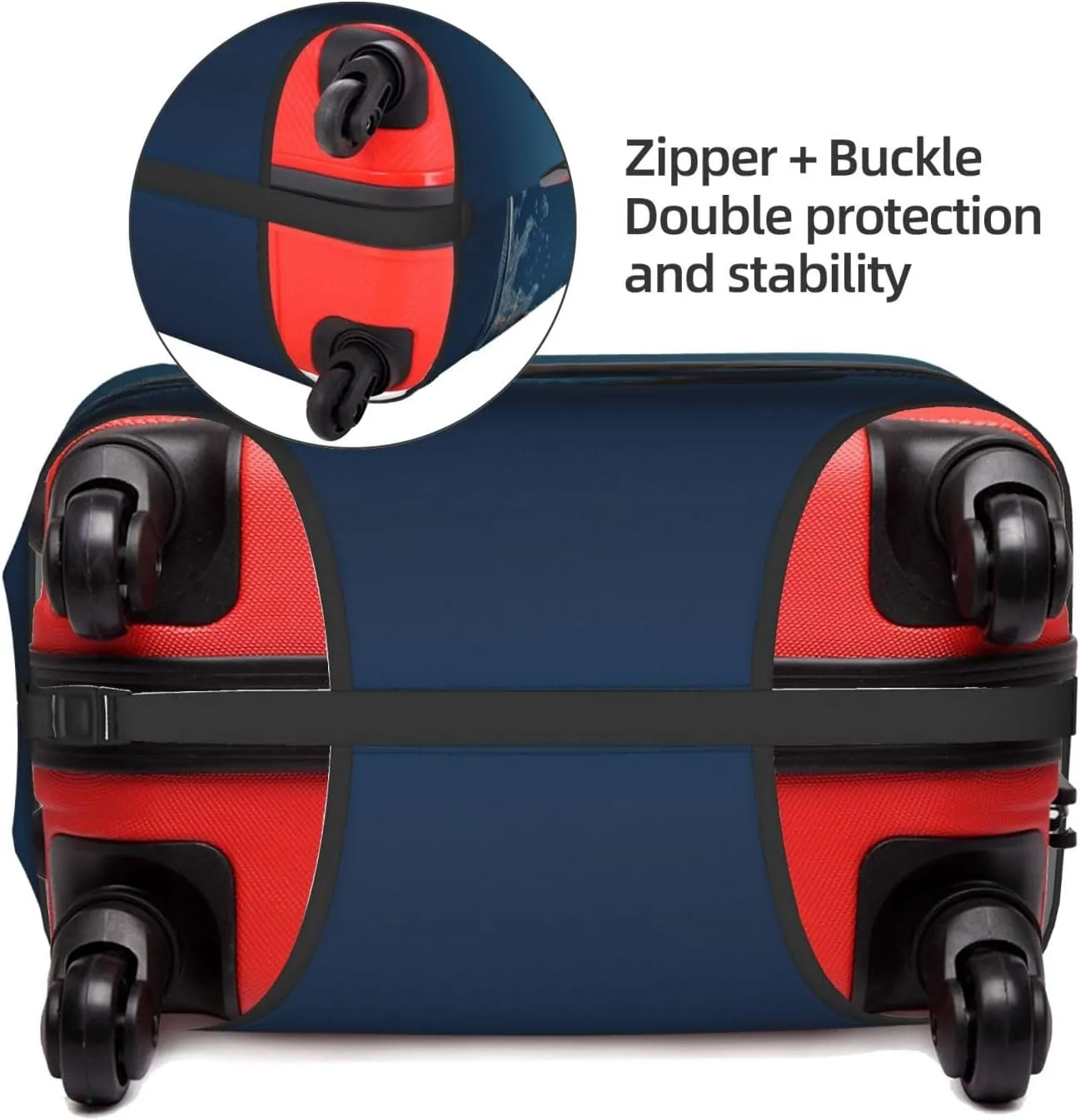 Unique 3d Animal Dolphin Travel Luggage Cover Suitcase Protector Fits 18-22 Inch Luggage,Anti Scratch Dirt Covers