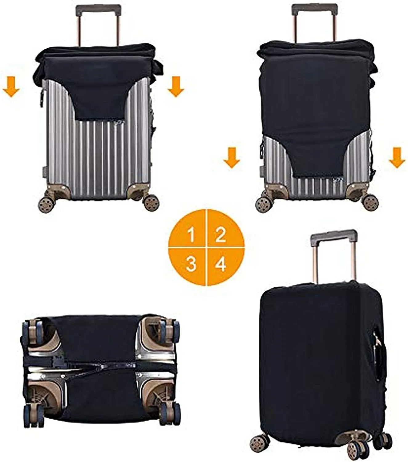 Unique 3d Animal Dolphin Travel Luggage Cover Suitcase Protector Fits 18-22 Inch Luggage,Anti Scratch Dirt Covers