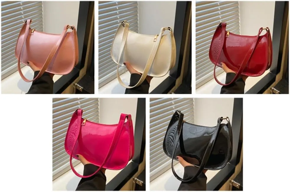 Unique PU Leather Armpit Shoulder Bag Underarm Purse Retro Inspired Satchel Clutch for Women Evening Use