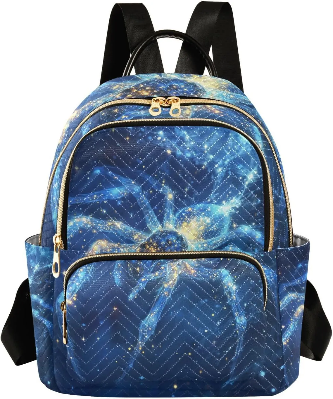 Unique Starry Night Blue 14 Inch Large Capacity fashion backpack purse backpack diaper bag for ladies,teen girls