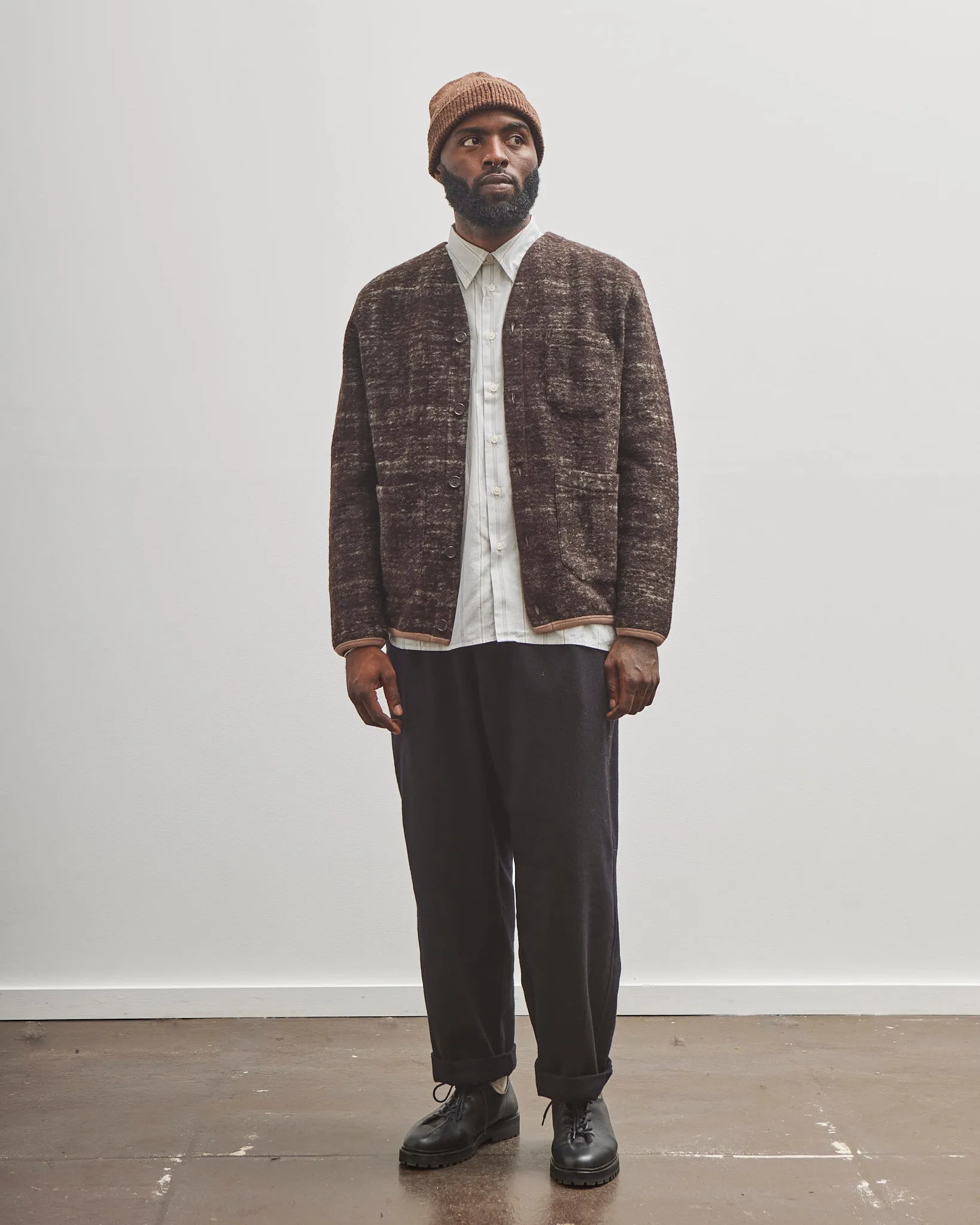 Universal Works Lazy Day Shirt, Sydney Stripe Ecru