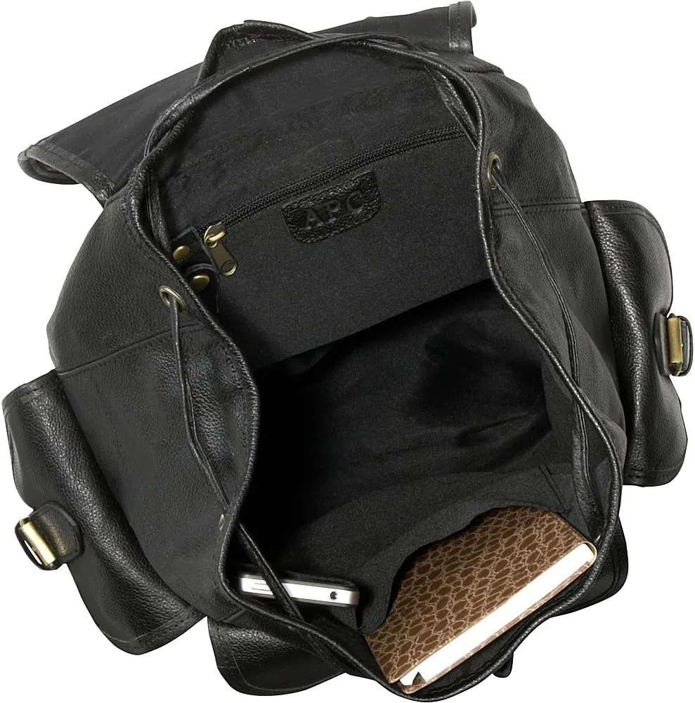 Urban Buckle- Flap BackPack (Dark Brown)