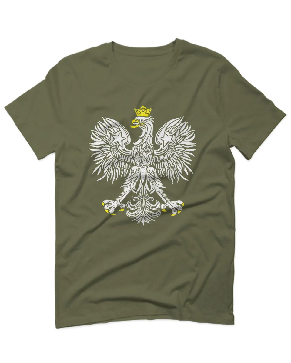 Vintage Poland Flag Coat of Arms Polska Polish Eagle For men T Shirt