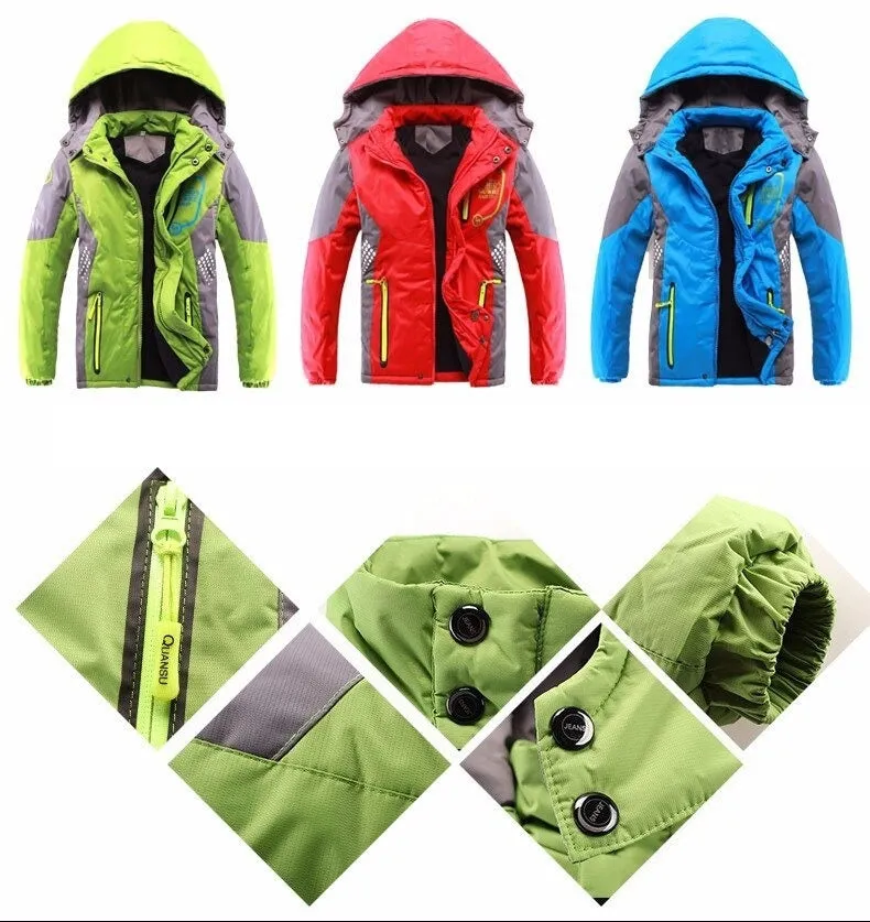 Waterproof Windproof Kids Winter Coat Padded Winter Coat for Childrens Waterproof Winter Coat