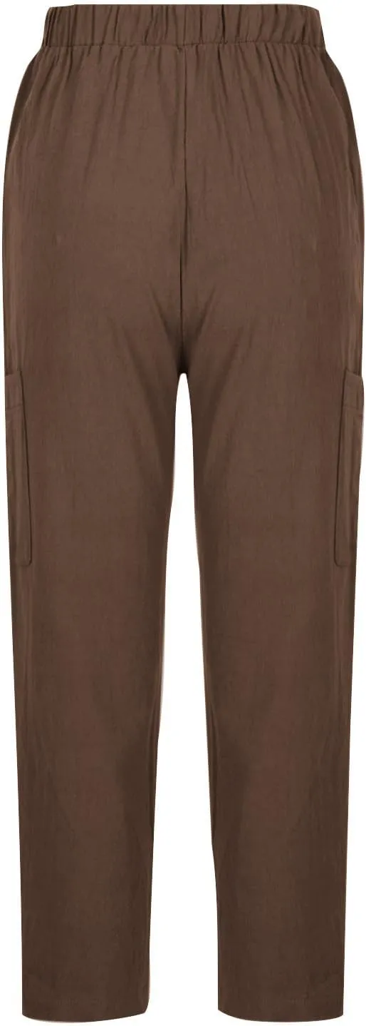 Wide Leg Linen Pant for Women Loose High Waisted Linen Pants Comfy Flowy Long Trousers Summer Vacation Beach Slacks