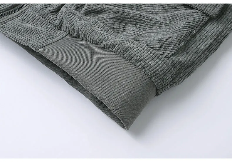 Winter Lapel Fleece Jacket With Pockets Warm Thicken Cotton Coat Men's Clothing