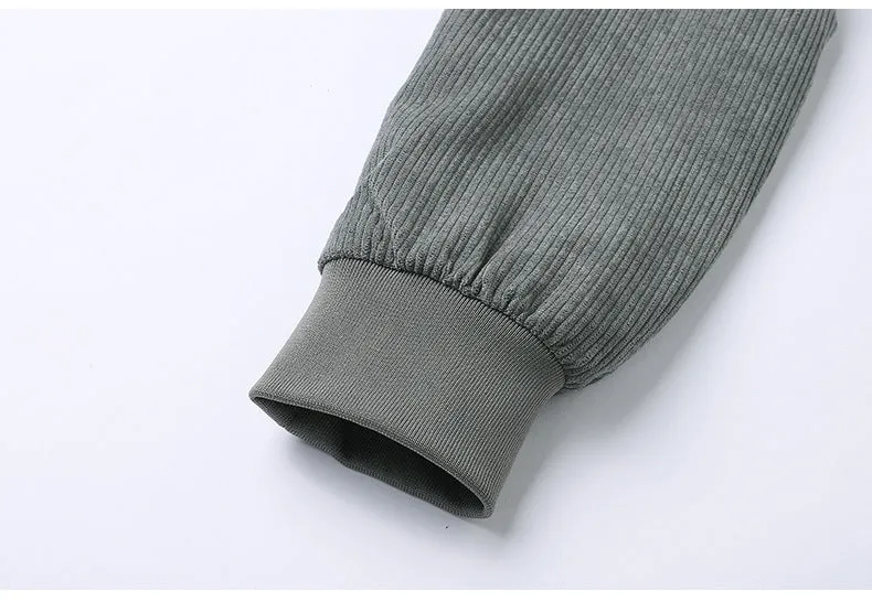 Winter Lapel Fleece Jacket With Pockets Warm Thicken Cotton Coat Men's Clothing